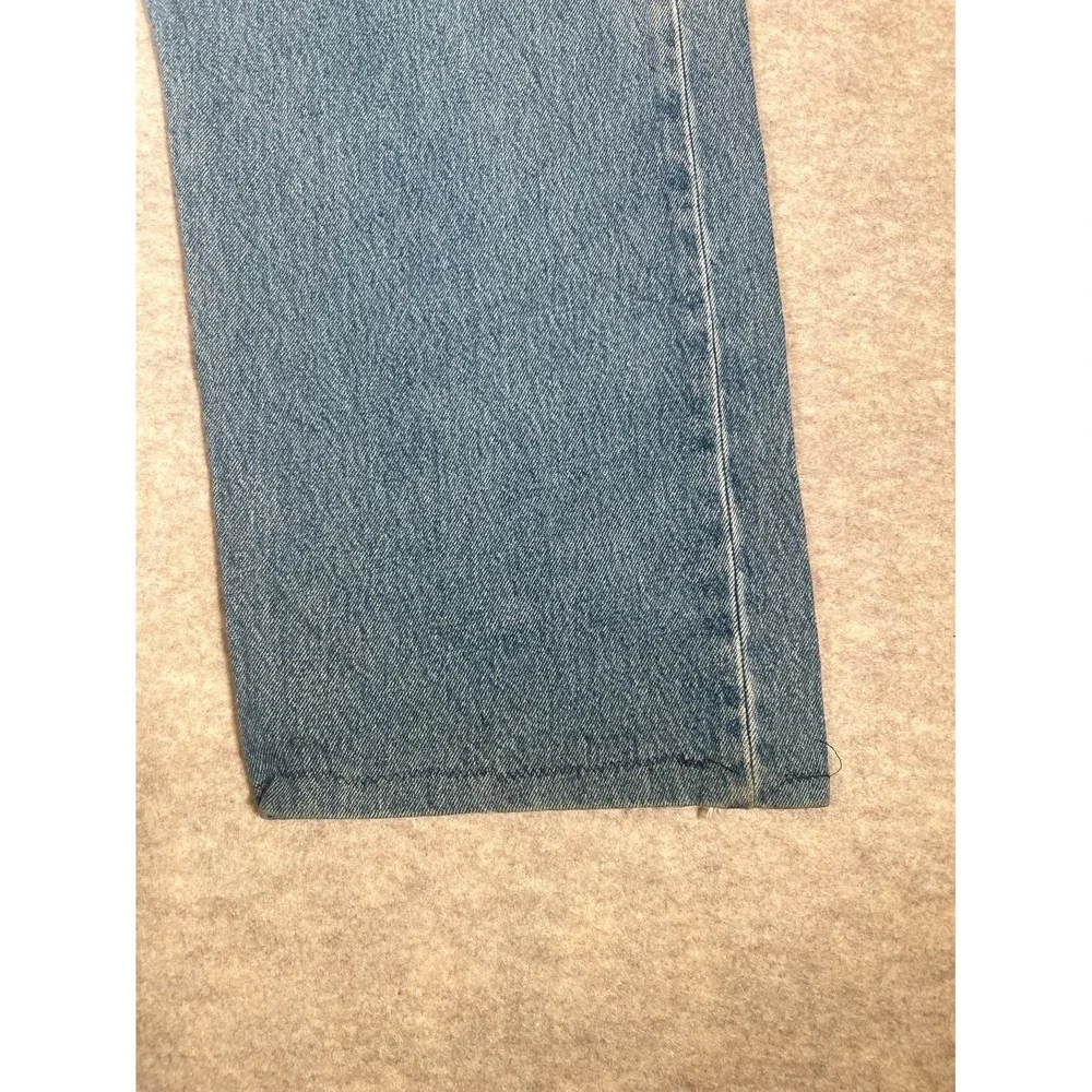 Levis 501 Original Fit Jeans Mens 42x30 Blue Denim Cotton Straight Leg High Rise